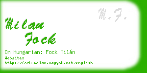 milan fock business card
